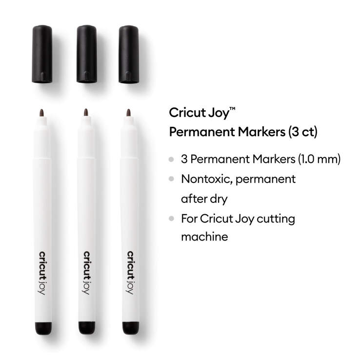 Cricut Joy™ Permanent Markers 1.0 mm, Black (3 ct) Cricut Shop
